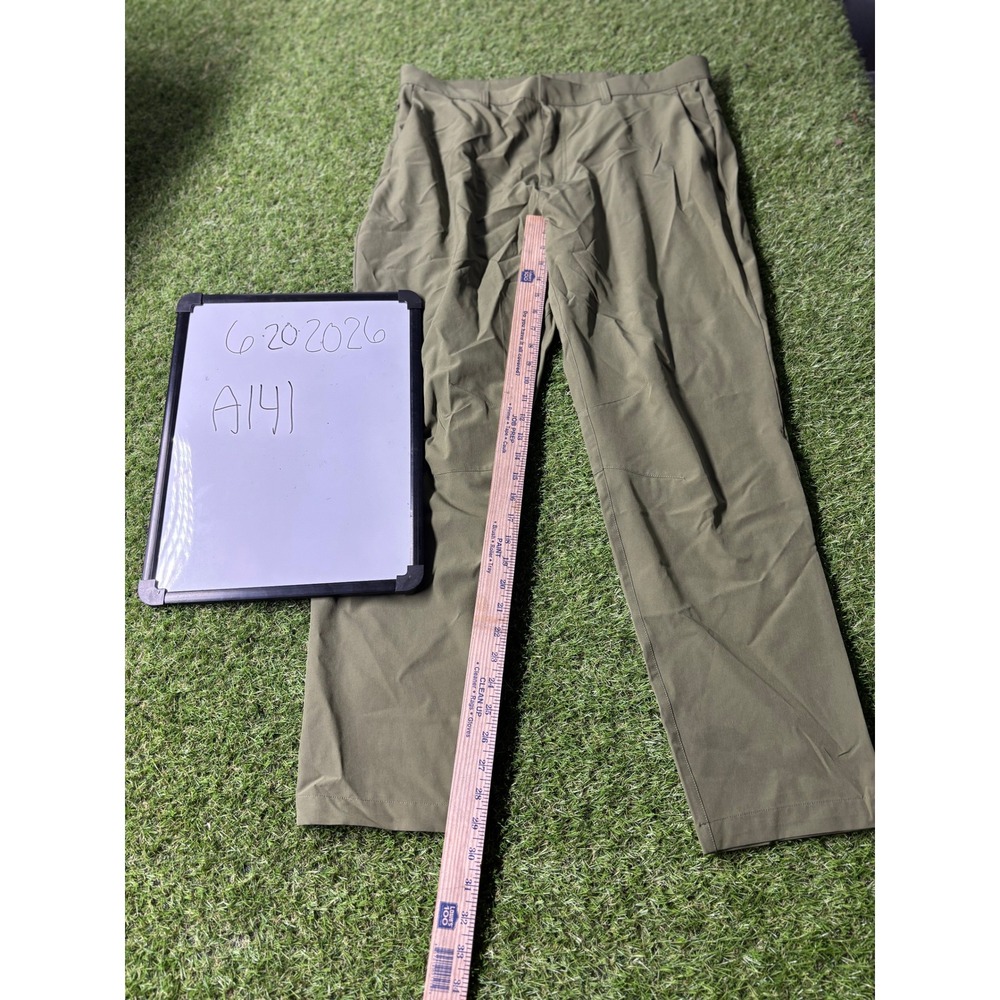 Fabletics Mens Olive Green Performance Chino Pants 35x32 PT2253840 Stretch Golf